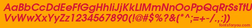 フォントItcAvantGardeGothicDemiOblique – オレンジの背景に赤い文字