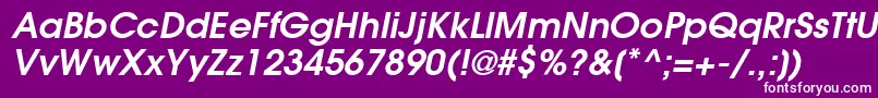 ItcAvantGardeGothicDemiOblique Font – White Fonts on Purple Background