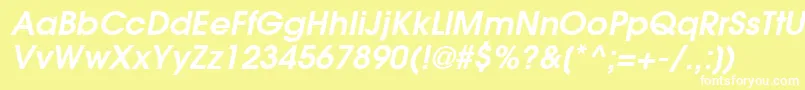 ItcAvantGardeGothicDemiOblique Font – White Fonts on Yellow Background