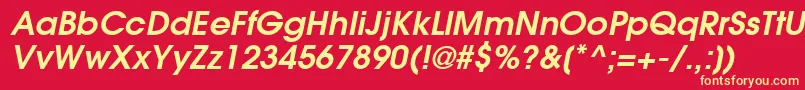 ItcAvantGardeGothicDemiOblique Font – Yellow Fonts on Red Background