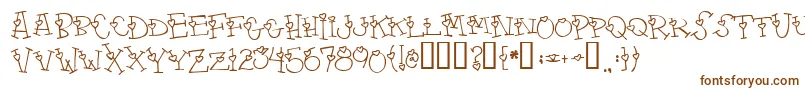 Шрифт 4 – коричневые шрифты на белом фоне