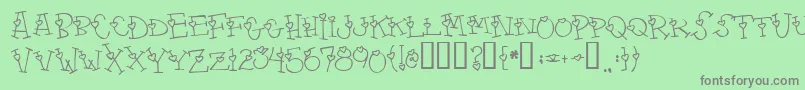 fuente 4 – Fuentes Grises Sobre Fondo Verde