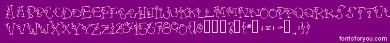 4 Font – Pink Fonts on Purple Background
