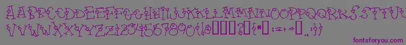 フォント4 – 紫色のフォント、灰色の背景