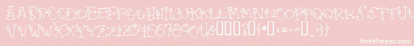 4 Font – White Fonts on Pink Background