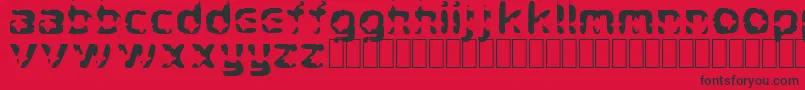CryStar Font – Black Fonts on Red Background