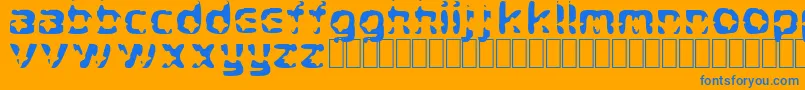 CryStar Font – Blue Fonts on Orange Background
