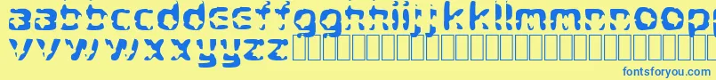 CryStar Font – Blue Fonts on Yellow Background