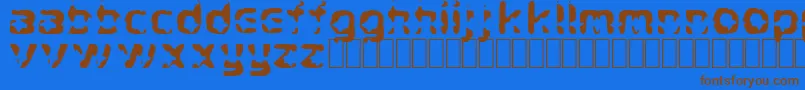 CryStar Font – Brown Fonts on Blue Background