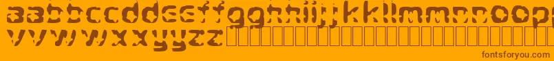 CryStar Font – Brown Fonts on Orange Background
