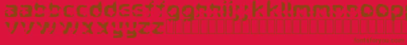 Więcej informacji o czcionce CryStar Czcionka CryStar – brązowe czcionki na czerwonym tle