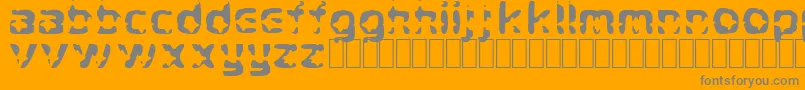 CryStar Font – Gray Fonts on Orange Background