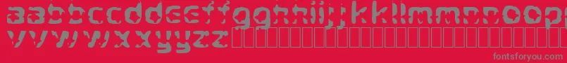 CryStar Font – Gray Fonts on Red Background