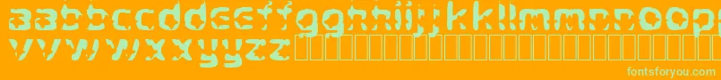 CryStar Font – Green Fonts on Orange Background