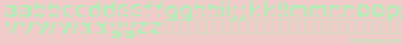 CryStar Font – Green Fonts on Pink Background