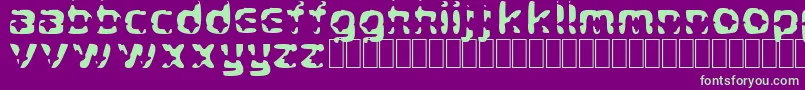 CryStar Font – Green Fonts on Purple Background