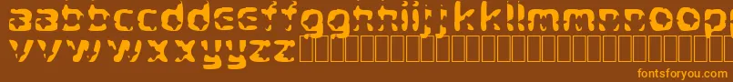 CryStar Font – Orange Fonts on Brown Background