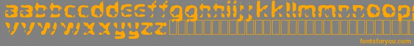 CryStar Font – Orange Fonts on Gray Background