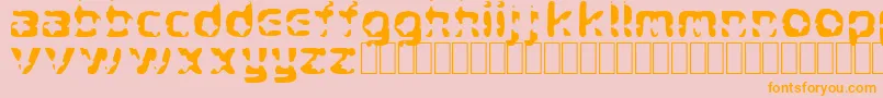 CryStar Font – Orange Fonts on Pink Background
