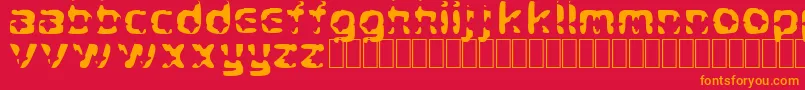 CryStar Font – Orange Fonts on Red Background