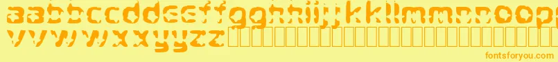 CryStar Font – Orange Fonts on Yellow Background