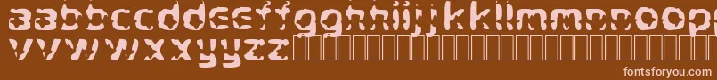 CryStar Font – Pink Fonts on Brown Background