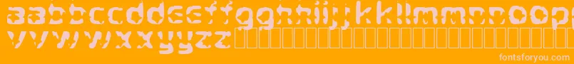 CryStar Font – Pink Fonts on Orange Background