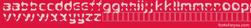 CryStar Font – Pink Fonts on Red Background
