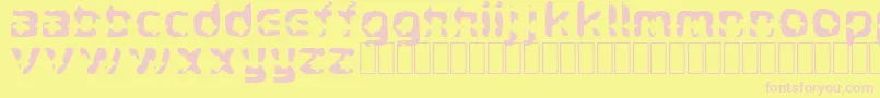 CryStar Font – Pink Fonts on Yellow Background