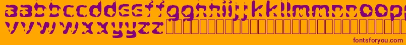 CryStar Font – Purple Fonts on Orange Background