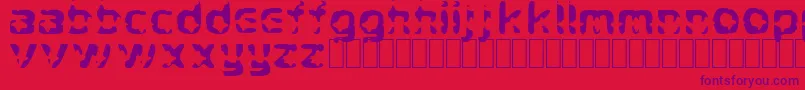 CryStar Font – Purple Fonts on Red Background