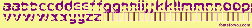 CryStar Font – Purple Fonts on Yellow Background