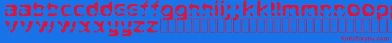 CryStar Font – Red Fonts on Blue Background
