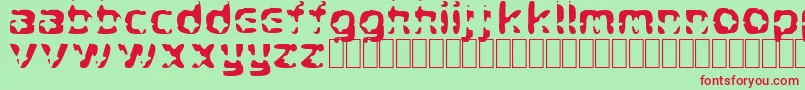 CryStar Font – Red Fonts on Green Background