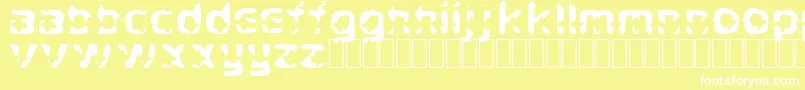 fuente CryStar – Fuentes Blancas Sobre Fondo Amarillo