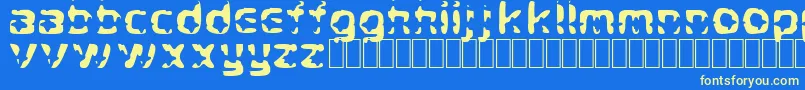 CryStar Font – Yellow Fonts on Blue Background