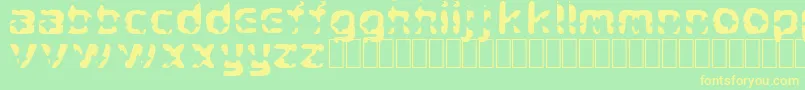 CryStar Font – Yellow Fonts on Green Background
