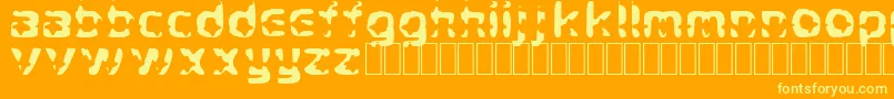 CryStar Font – Yellow Fonts on Orange Background