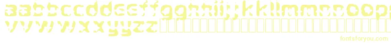 CryStar Font – Yellow Fonts on White Background