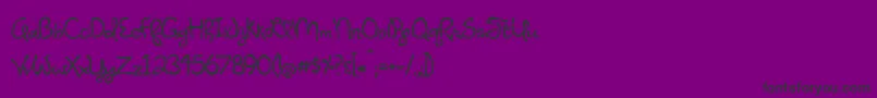 BmdNightOfTheFireflies Font – Black Fonts on Purple Background