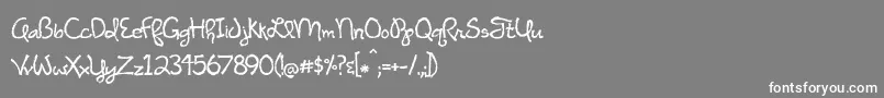 BmdNightOfTheFireflies Font – White Fonts on Gray Background