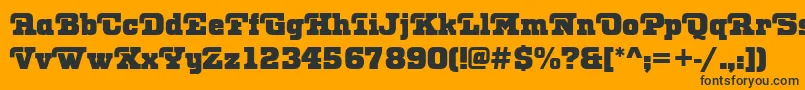 OtisRegular Font – Black Fonts on Orange Background