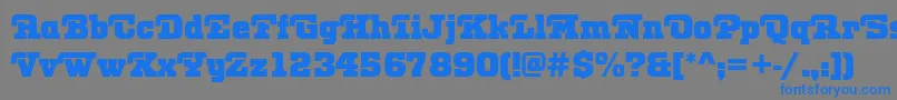 フォントOtisRegular – 灰色の背景に青い文字