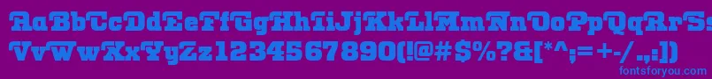 OtisRegular Font – Blue Fonts on Purple Background