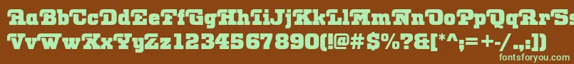 OtisRegular Font – Green Fonts on Brown Background