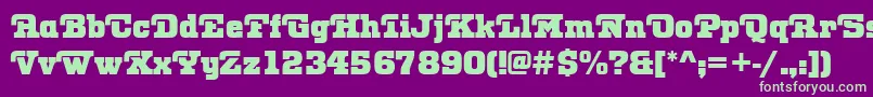 OtisRegular Font – Green Fonts on Purple Background