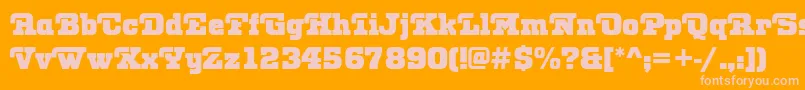 OtisRegular Font – Pink Fonts on Orange Background