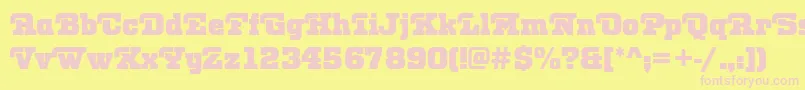 OtisRegular Font – Pink Fonts on Yellow Background