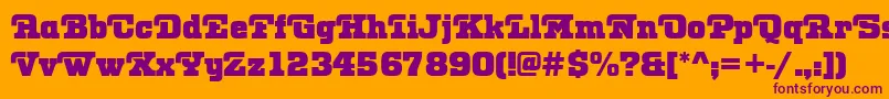 OtisRegular Font – Purple Fonts on Orange Background