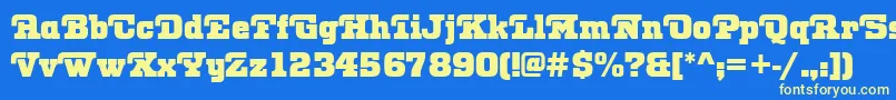 OtisRegular Font – Yellow Fonts on Blue Background